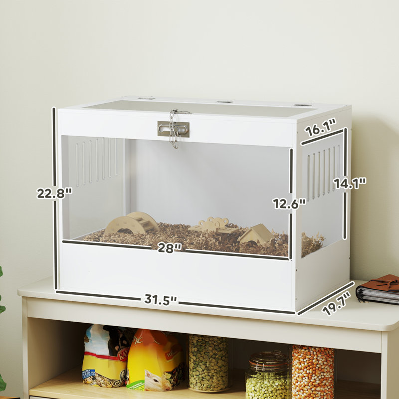 Pet Cage with Openable Top & Lock