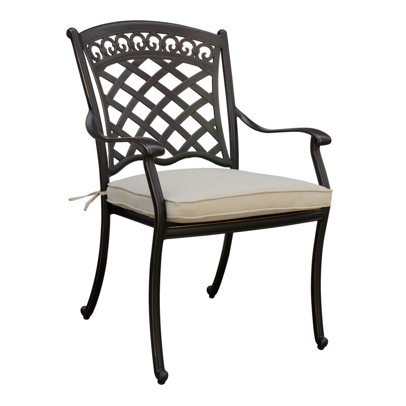 Chaise de patio avec coussin Ingram