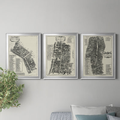 Quays of London III, reproduction encadrée de qualité supérieure - prête à être accrochée