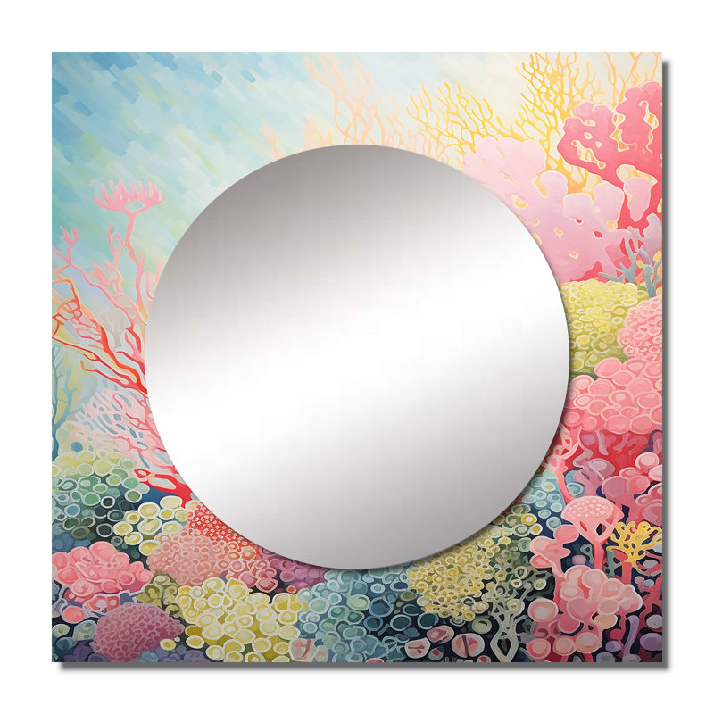 Adaysha - Corail de barrière de corail Expression V Coastal Coral Under Water, 23 po x 23 po