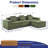 Boneless L-shaped corduroy modular sofa with free combination and boneless-1870206052