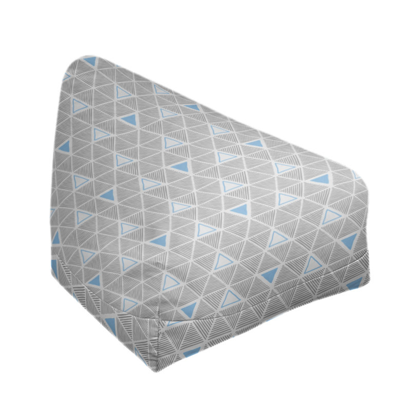 Housse de sac de pois triangles à la main classic, Sarcelle, H 30 po x l 30 po x P 25 po, Bourre en polyester