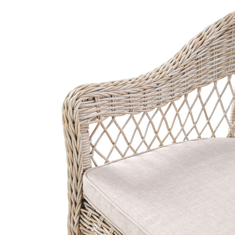 Cascade 26'' Rattan Outdoor Dining Armchair