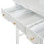 Coiffeuse compacte avec miroir réversible, coiffeuse avec tabouret, coiffeuse compacte pour petits espaces, blanc