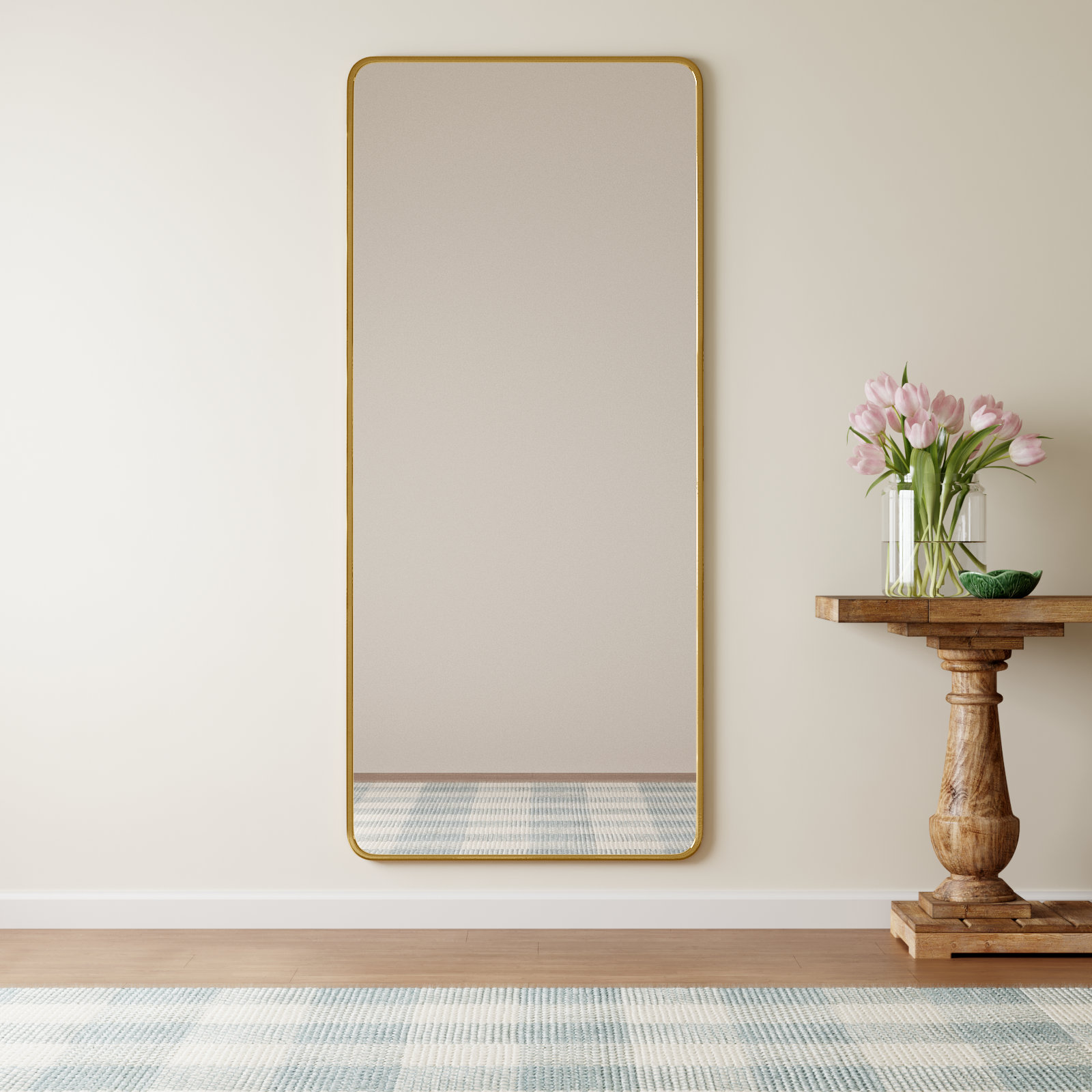 Sabine Accent Mirror, Brass, 72" x 32"