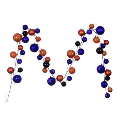 Vickerman 10' Champagne And Rose Assorted Finish Branch Ball Ornament Garland.