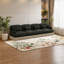 Canapé modulaire moderne à motif léopard 4 places de 131 po avec siège à pampilles, assise profonde et assemblage facile, vert et noir-1960518302