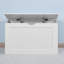 Armoire de rangement blanche avec 2 charnières de sécurité