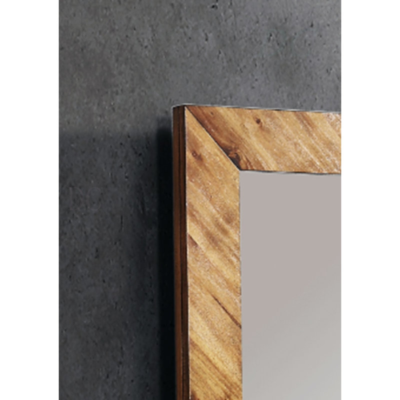 Miroir, aucun assemblage requis, finition châtaignier