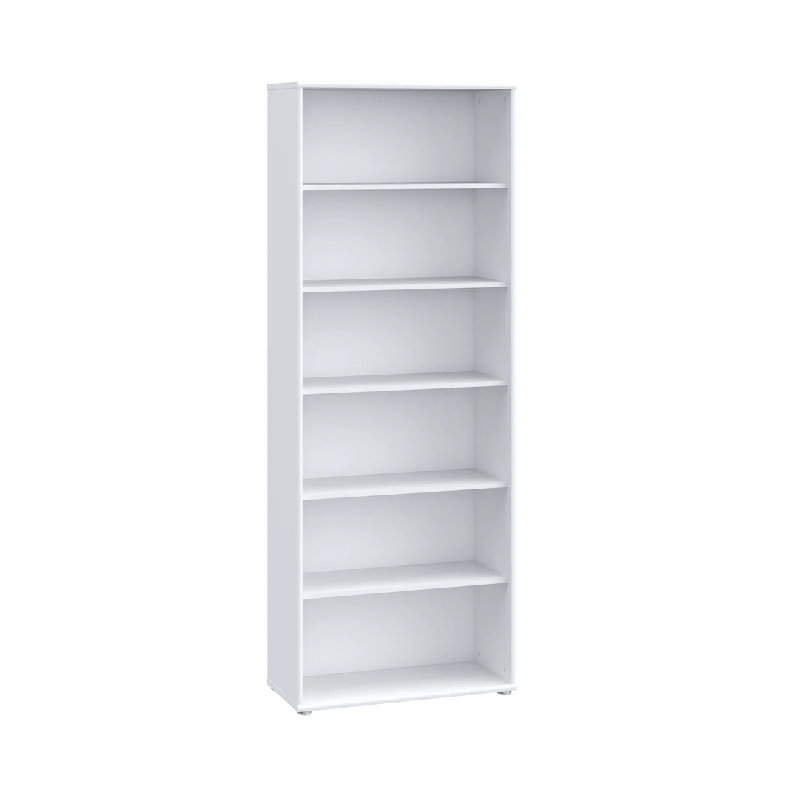 Frogerth 197.5cm H Standard Bookcase, 197.5cm H x 73.7cm W x 34.8cm D, White