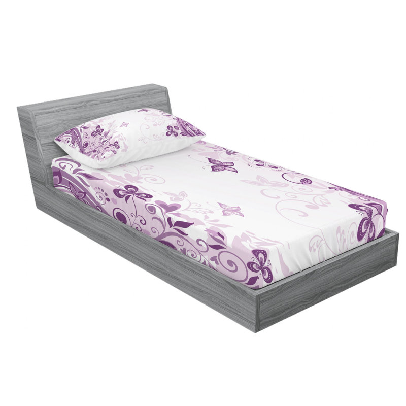 Microfiber Sheet Set, Twin Sheet Set with Fitted Sheet
