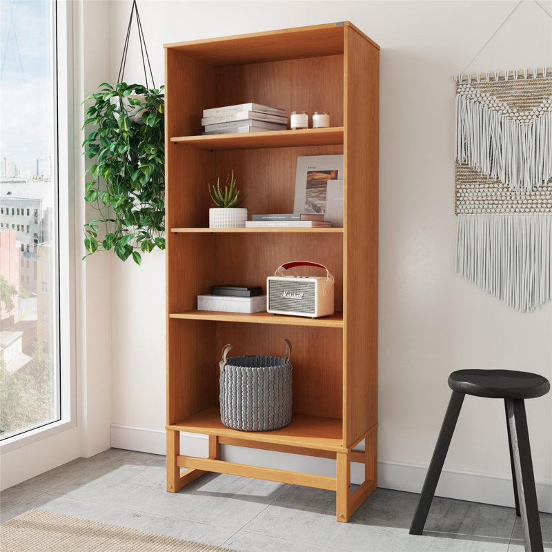 Bibliothèque Isik, 4 tablettes, naturel, Brun