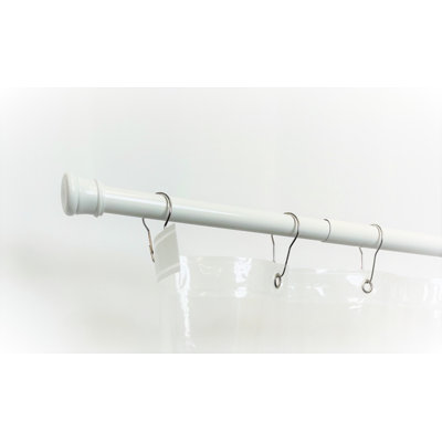 Tringle de rideau de douche droite réglable 66,15 po L