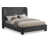 Tissu texturé en lin noir est en rupture de stock