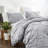 Pinch Pleat Textured Duvet Cover Set-463085928-463085931