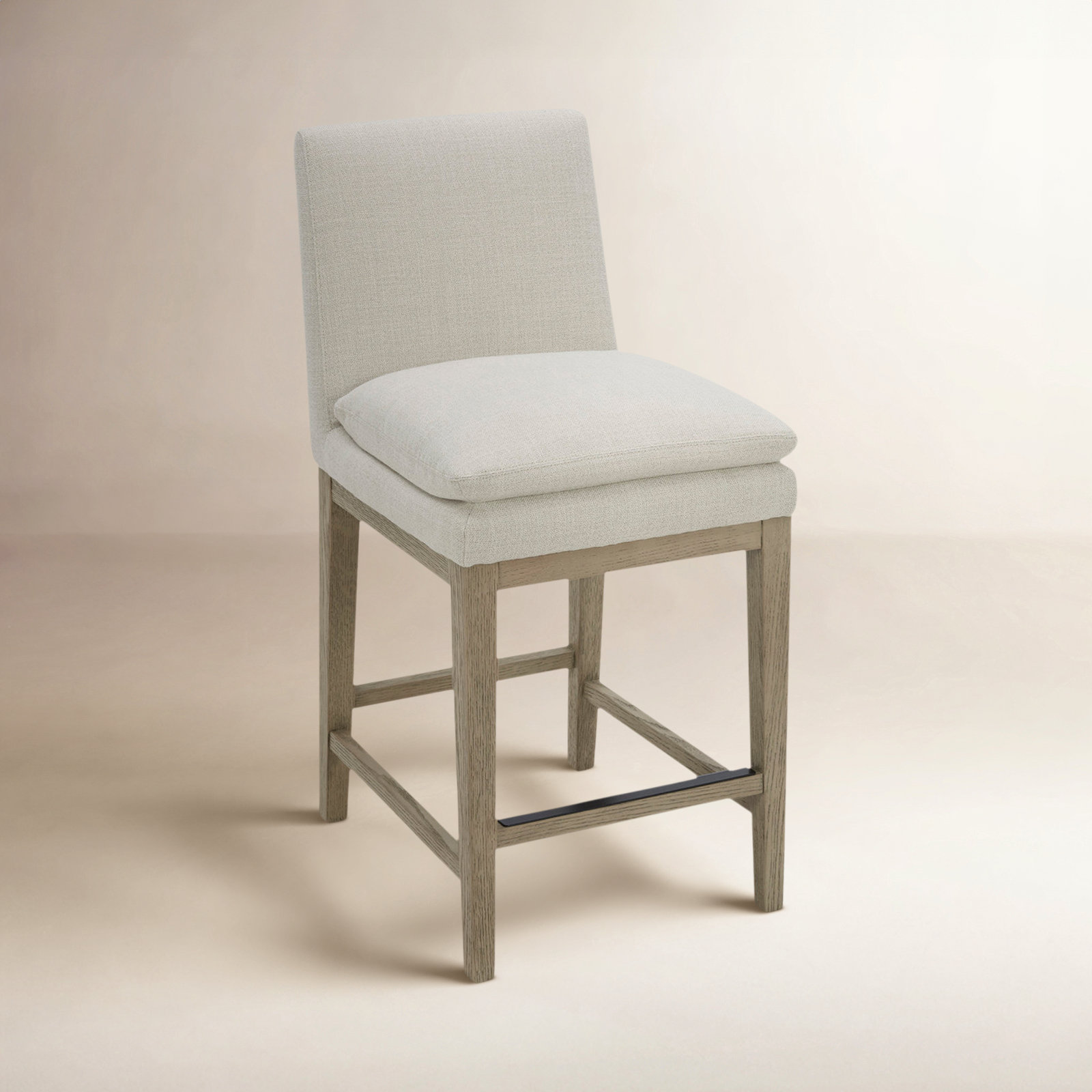 Bethea 26" Bar Stool, Effie Linen Performance Linen