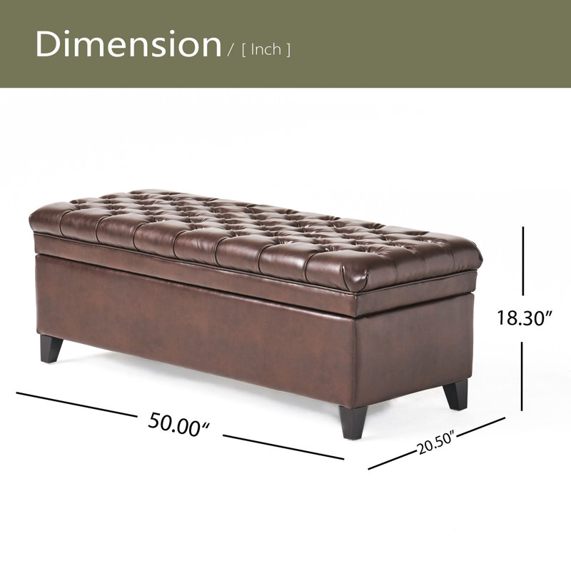 STORAGE OTTOMAN, Brown