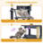 Large Sturdy Cat Tree Tower, 75 Inch Tall Pet Condo For 7 Large Cats, Cat Tree Indoor Climbing Activity Tower, 2 Large Platform/2 Cave/2 Hanging Basket/5 Scratching Post, Dark Grey-1344378439