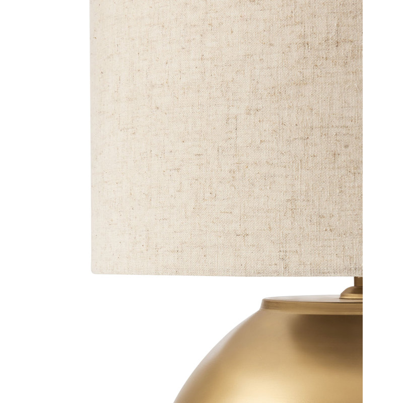 Iron Table Lamp, Beige, Gold