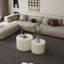 Ensemble de tables basses gigognes à rayures Wave pour salon, chambre à coucher, beige (ensemble de 2 pièces)-125542192