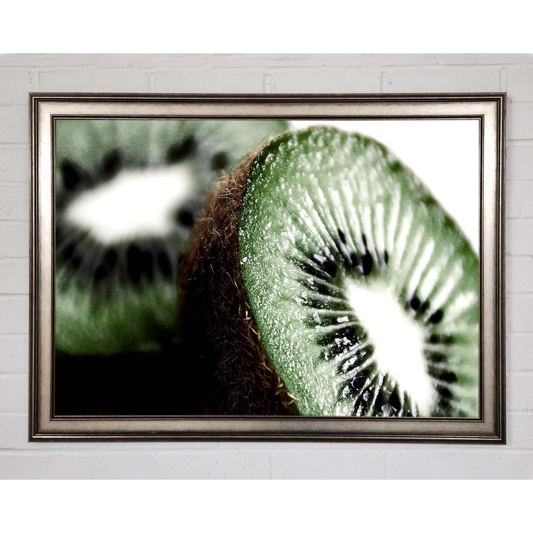 Gerahmtes Wandbild Fresh Kiwi 1