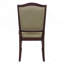 Ensemble de 2 chaises d'appoint en bois foncé et cerisier foncé garniture cloutée