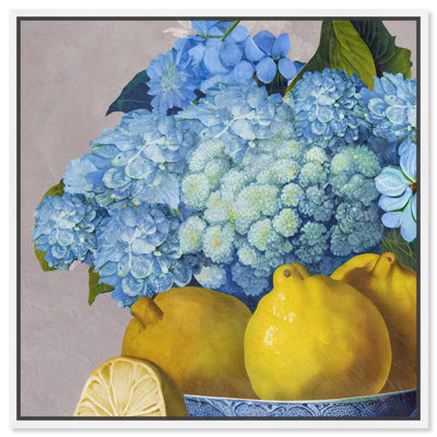 " Hydrangeas And Lemons Day " Painting Print