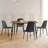 Izzat 4-Person Dining Set with 47" D Rectangular Table and Chenille Chairs-2050251726