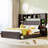 Versatile Queen Size Solid Wood Platform Bed With Built-in Outlets For Modern Living