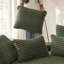 Canapé-lit semi-circulaire 78,5 pouces en velours côtelé 2-en-1 78 pouces, fauteuil inclinable design avec coussin pour le cou et cinq coussins décoratifs dans le salon-1975288988