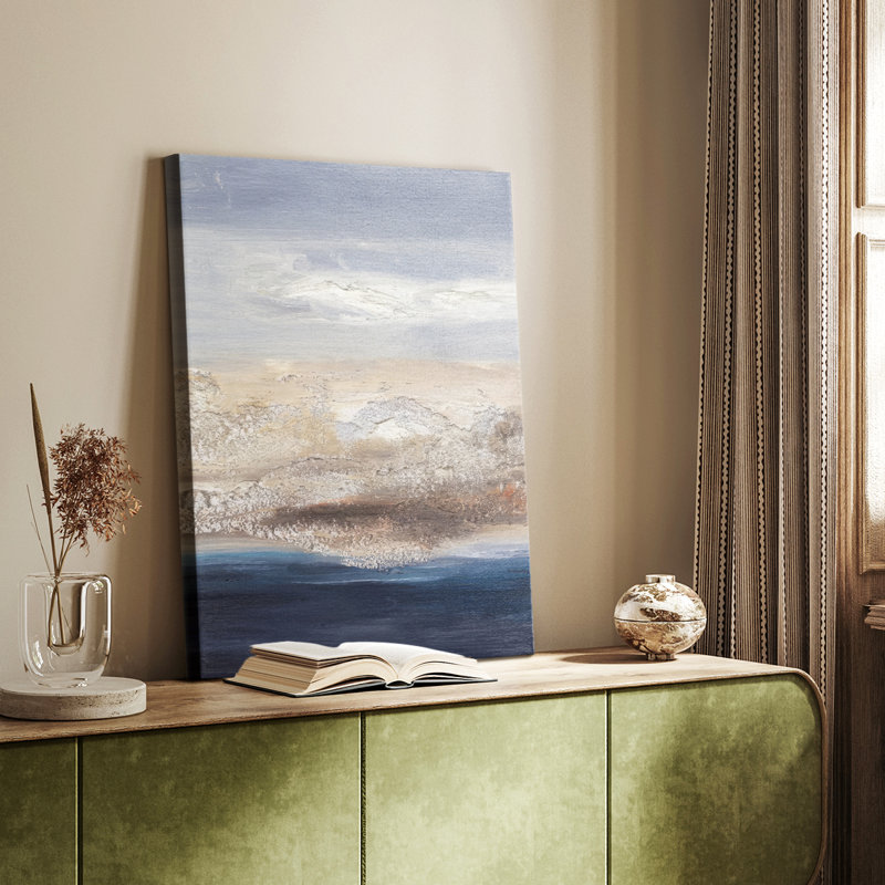 Écume de marée «Horizon I» - Cavas enveloppés de galerie, H 12 po x l 8 po