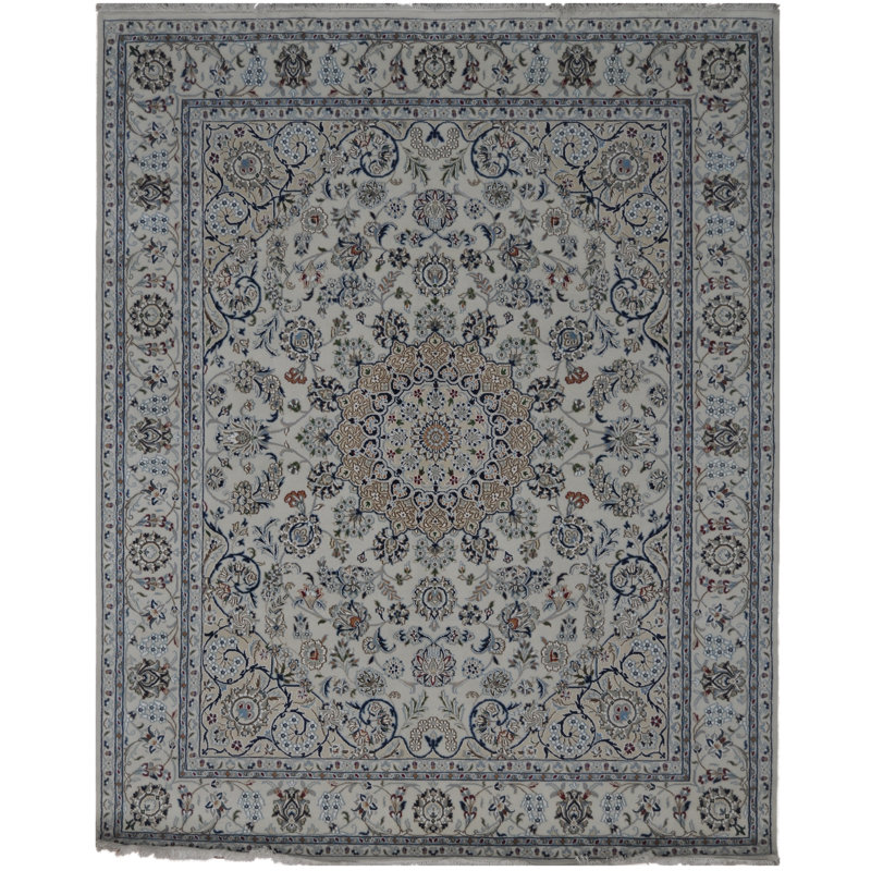 Tapis en laine et soie noué à la main Louies (6 pi 9 po x 8 pi 5 po) Louies