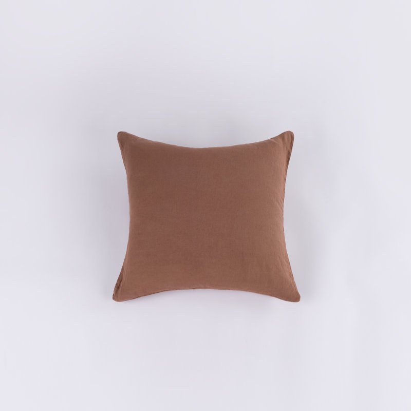 Darama Ash Grey Linen Sham, Standard, Camel