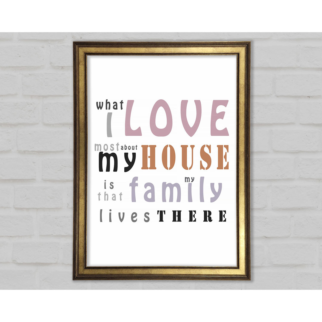 Was ich an meinem Haus liebe - Single Picture Frame Typography