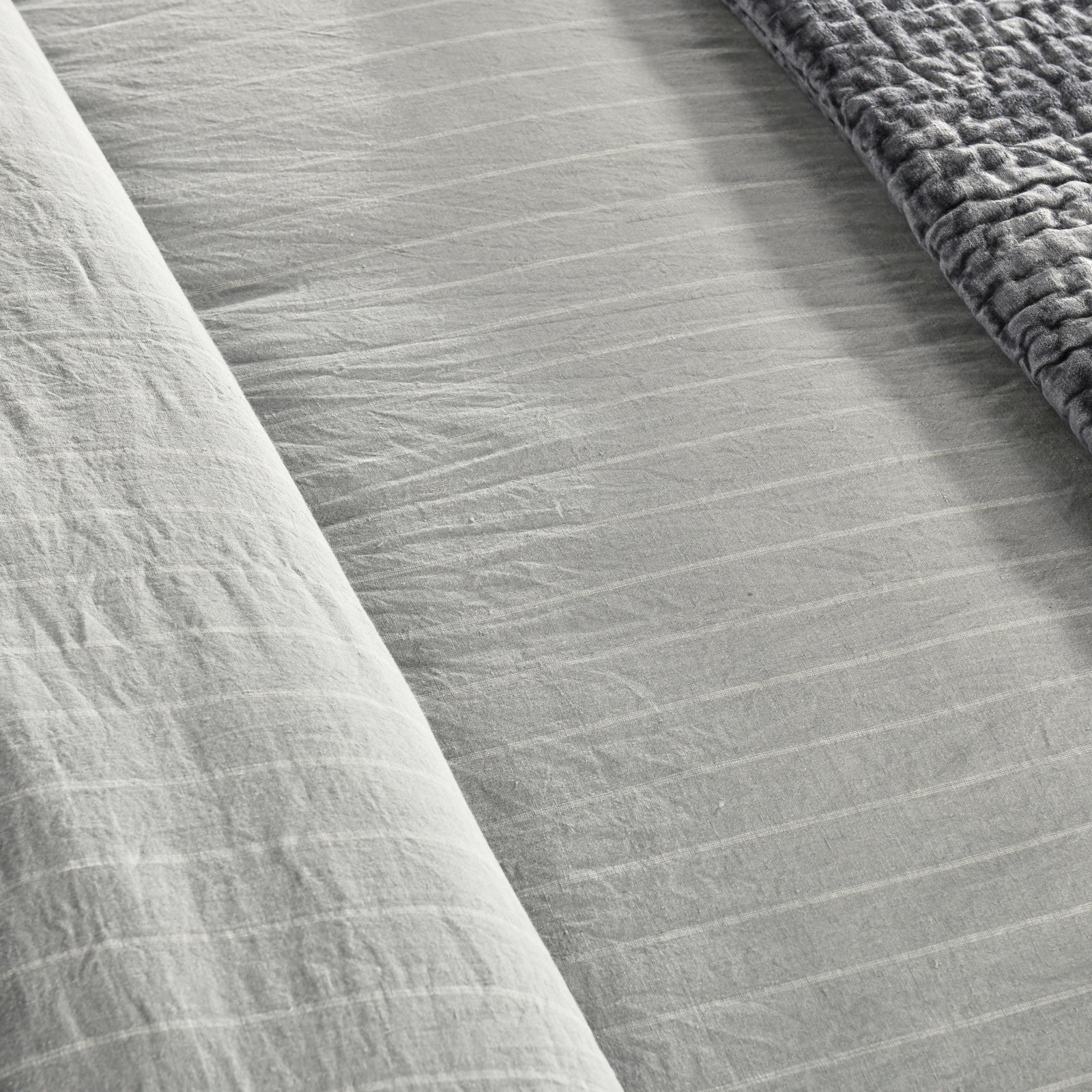 Tasmin Linen Duvet Cover, King Duvet Cover, Sea Fog Blue