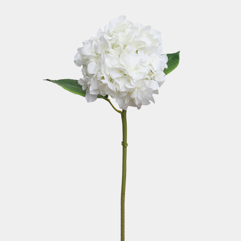Hortensia blanc 18 po Real Touch, Blanc, 18" H x 8" W