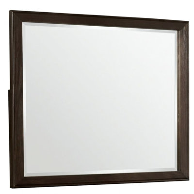 Isolde Walnut 40 In. W X 38 In. H Transitional Rectangle Solid Wood Framed Mirror