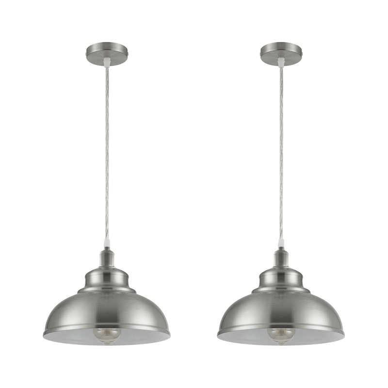 1 - Light Dome Pendant, Satin Nickel