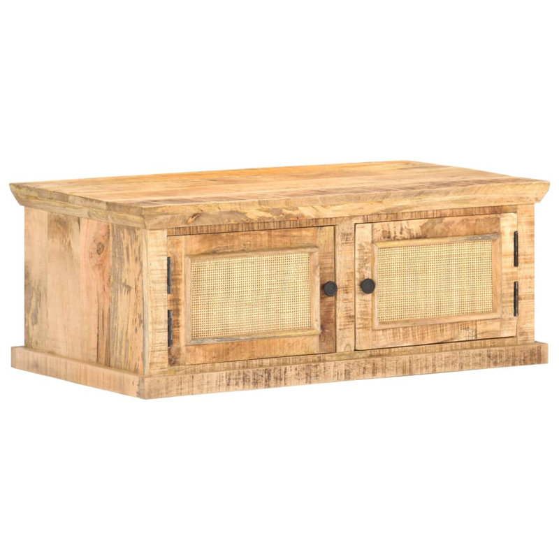 Parque Solid Wood Block Coffee Table with Storage