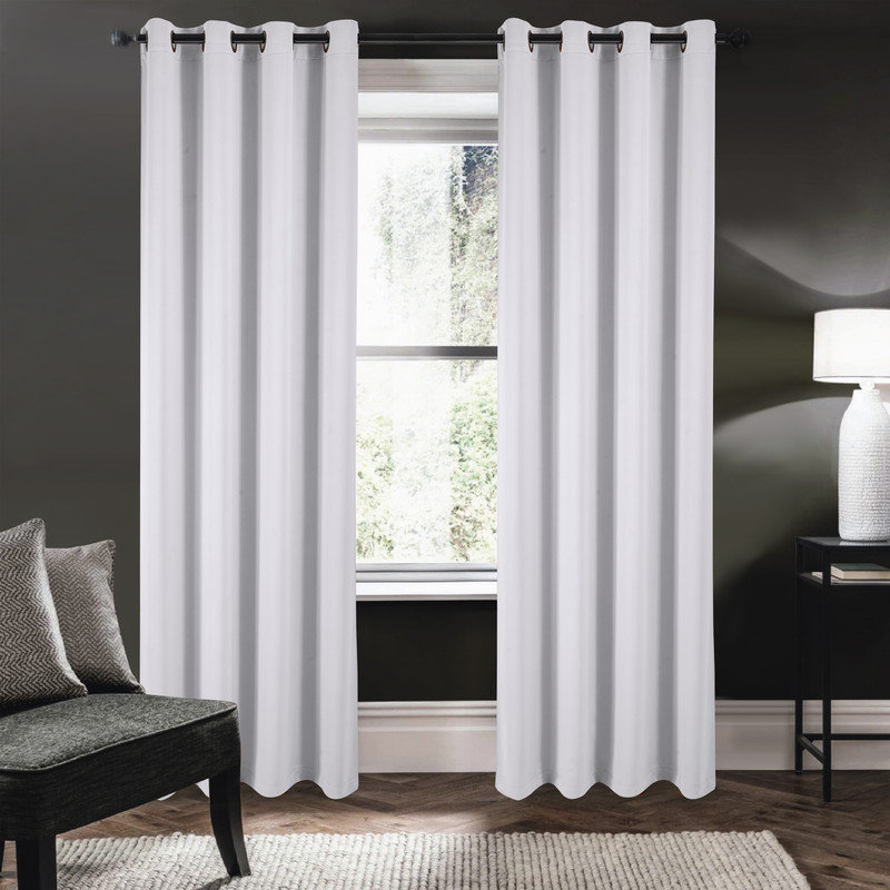 Panneau de rideau occultant 100% Fitnat, Blanc, L 52 po x L 95 po