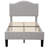Cante Twin Size Set Platform Bed with Adjustable Teddy Fabric Headboard-378007716