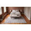 Tapis ivoire en laine noué à la main à texture géométrique moderne et subtil-616704282