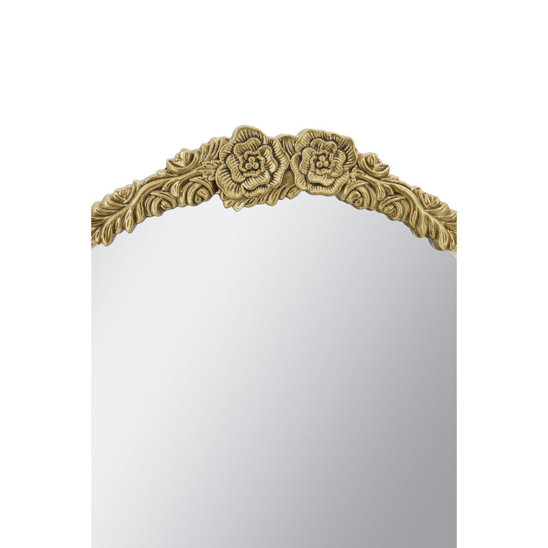 Miroir mural 23,8 x 35,9 po - Miroir arqué de style antique vieilli pour le salon ou l'entrée d'une chambre à coucher