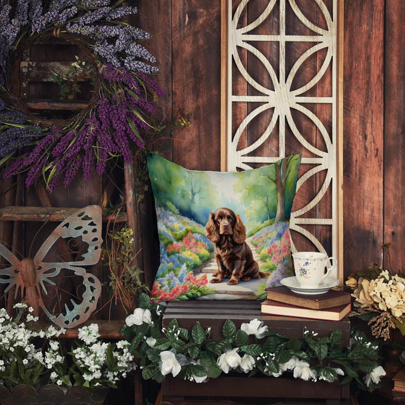 Coussin décoratif intérieur / extérieur Spring Path, H 14 po x l 14 po