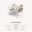 PORTO 4 seater Round dining set - 100cm Table Plus 4 Stacking chairs-334814896