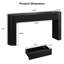 Console 55 po Tambour avec plateau de table ovale pour vestibule de vestibule-484922438-492933686