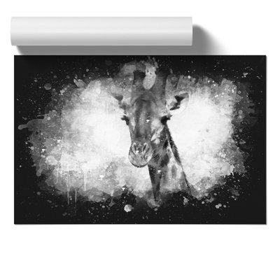 Giraffe Paint Splash - Frameless Print