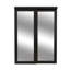 Porte coulissante 48 po x 80 po avec miroir noir et trousse de quincaillerie-129198066