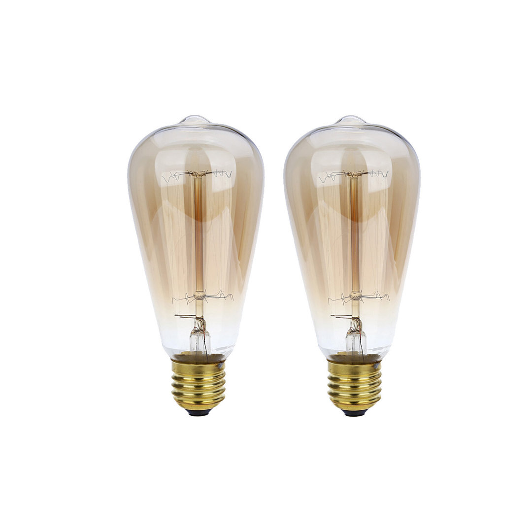 BA22d Dimmable Incandescent Vintage Edison Light Bulb Amber