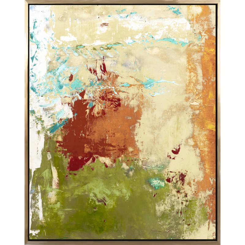 Abstrait en primaire I - peinture sur toile à cadre flottant